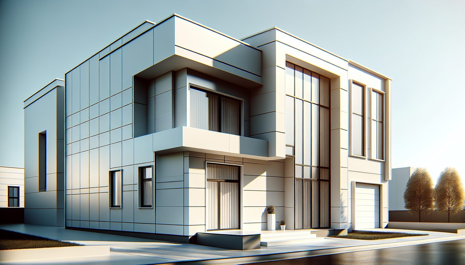 Illustration of uPVC cladding on a modern house exterior